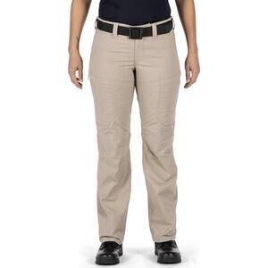 5.11 Tactical Apex Pants Womens 8 Long Tan Cargo Work Gusseted Teflon Stretch